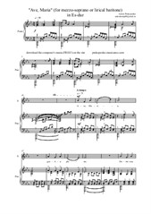 Ave Maria in Es-dur, version for mezzo-soprano